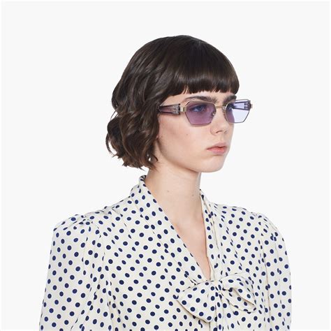 Lilac Lenses Miu Miu Logo Sunglasses 